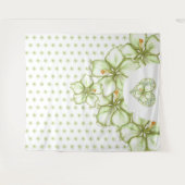 Tenture Hibiscus & dentelle BLANC (Devant (Horizontal))