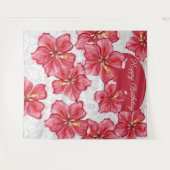 Tenture Hibiscus & dentelle RED (Devant (Horizontal))