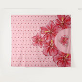 Tenture Hibiscus & dentelle RED (Devant (Horizontal))