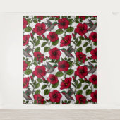 Tenture Hibiscus et colibris (Devant)