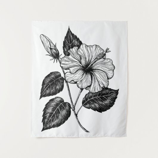 Tenture Hibiscus fleur II (Devant)