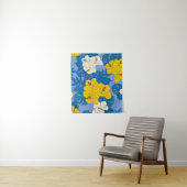 Tenture Hibiscus fleurs et feuilles (En situation)