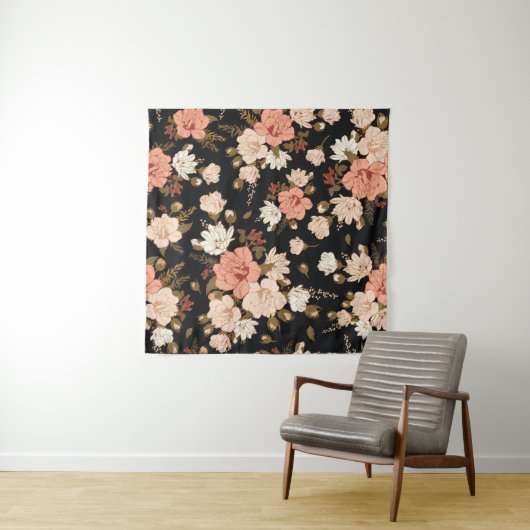 Tenture Hibiscus Floral : Conception Motif transparente (En situation (horizontale))