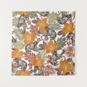 Tenture Hibiscus tiger motif (Devant (Horizontal))