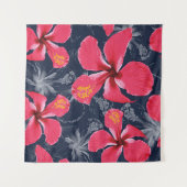 Tenture Hibiscus Tropical Fleurs été Design (Devant (Horizontal))