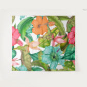 Tenture Hibiscus tropical Hawaïen Aquarelle Formes florale (Devant (Horizontal))