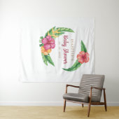Tenture Hibiscus tropical Luau Baby shower Contexte (En situation (horizontale))