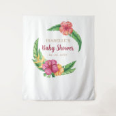 Tenture Hibiscus tropical Luau Baby shower Contexte (Devant)