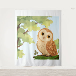 Tenture Hibou calme