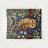 Tenture Hibou dans le jardin style William Morris (Devant (Horizontal))