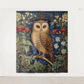 Tenture Hibou dans le jardin style William Morris (Devant)