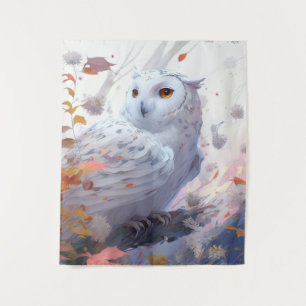 Tenture Hibou Portrait animal Peinture de la faune Forêt f