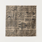 Tenture Hiéroglyphes et divinités égyptiens - or de luxe (Devant (Horizontal))