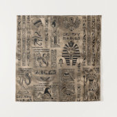 Tenture Hiéroglyphes et divinités égyptiens - or de luxe (Devant)