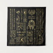 Tenture Hiéroglyphes et or égyptiens de divinités sur le (Devant)