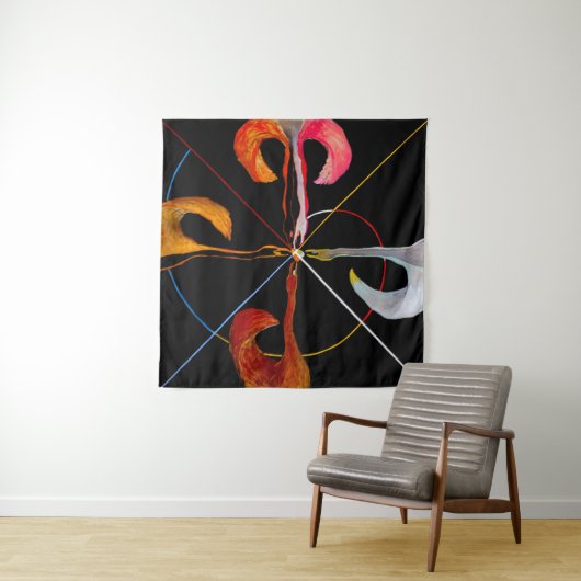 Tenture Hilma af Klint - Le Swan No 7 (En situation (horizontale))