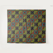 Tenture Hippie Rouge Bleu Jaune Vert Ethnique Tripant Terr (Devant (Horizontal))