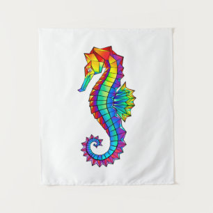 Tenture Hippocampe polygonal arc-en-ciel