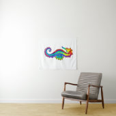 Tenture Hippocampe polygonal arc-en-ciel (En situation (horizontale))