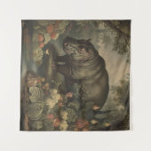 Tenture Hippopotame Botanique Vintage (Devant (Horizontal))