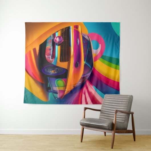 Tenture Hippy Van (En situation (horizontale))