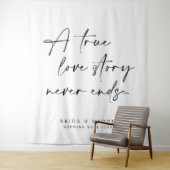 Tenture Histoire d'amour véritable ne se termine jamais Ta (En situation)