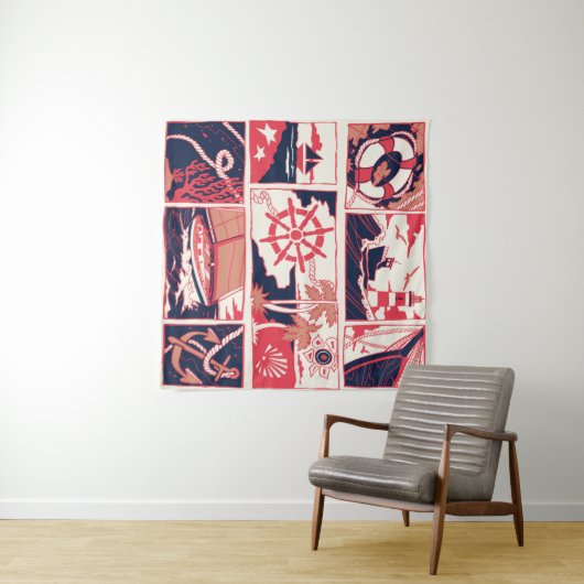 Tenture Histoire marine (En situation (horizontale))