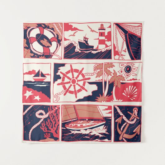 Tenture Histoire marine (Devant)