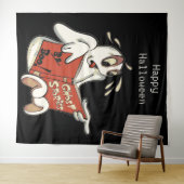 Tenture Histoires de fantômes Fond d'Halloween (En situation (horizontale))