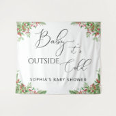 Tenture Hiver à feuillage persistant bébé il fait froid de (Devant (Horizontal))