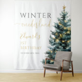 Tenture Hiver Onederland 1er anniversaire fête Contexte (En situation)