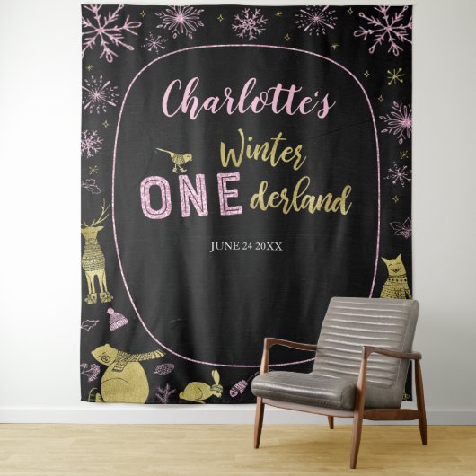 Tenture Hiver Onederland Anniversaire Contexte Flammes de (En situation)