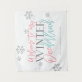 Tenture Hiver ONEderland Parties scintillant d'argent Affi (Devant)