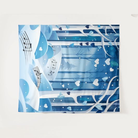 Tenture Hiver Wonderland Mariage Contexte (Devant (Horizontal))