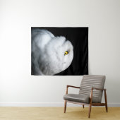 Tenture Hivernal Chouette blanche (En situation (horizontale))