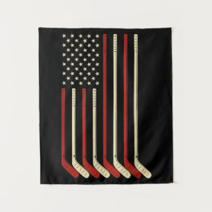 Tenture Hockey Goalie USA Drapeau Hockey Stick Ice Hockey