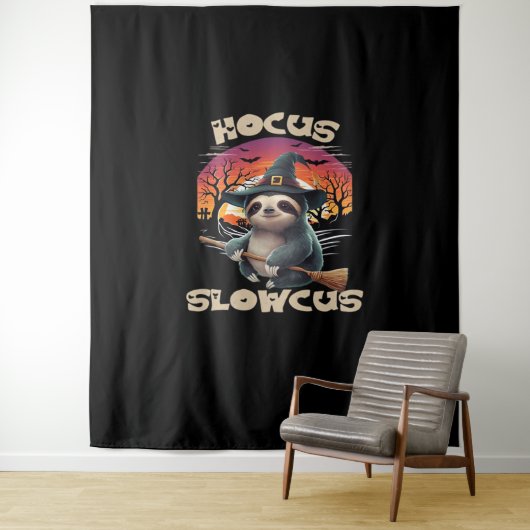 Tenture Hocus Slowcus Amateurs de fentes Halloween tee tee (En situation)