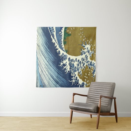 Tenture Hokusai Big Wave Japon Art japonais (En situation (horizontale))