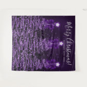 Tenture Holiday Backdrop Purple Christmas Trees Bows (Devant (Horizontal))