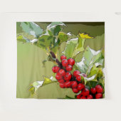 Tenture Holly Berries 005 (Devant (Horizontal))