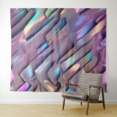 Tenture Holographie abstraite/iridescente futuriste (En situation (horizontale))