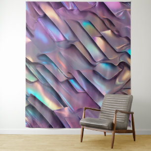 Tenture Holographie abstraite/iridescente futuriste