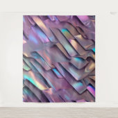 Tenture Holographie abstraite/iridescente futuriste (Devant)