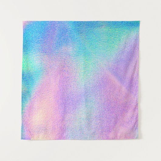 Tenture Holographique texture réelle en bleu rose vert (Devant (Horizontal))