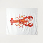 Tenture Homard polygonal rouge (Devant (Horizontal))