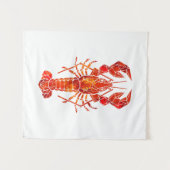 Tenture Homard polygonal rouge (Devant (Horizontal))