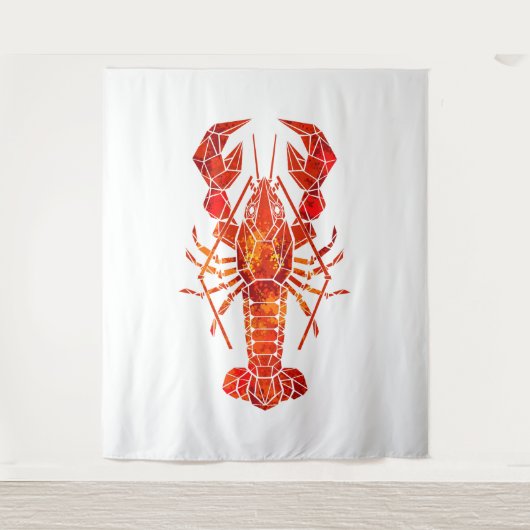 Tenture Homard polygonal rouge (Devant)
