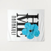 Tenture HOME Nanakuli Blue Hibiscus (Devant (Horizontal))