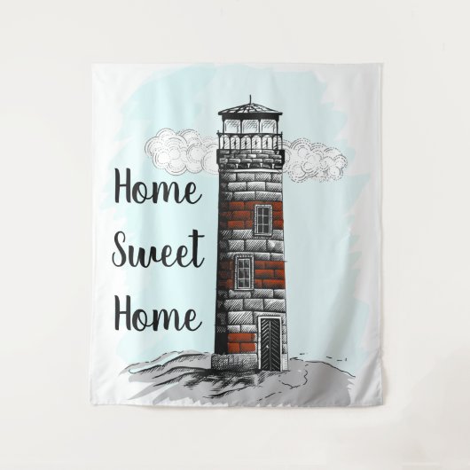 Tenture Home Sweet Home Phare (Devant)