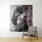 Tenture Homme aux fleurs (En situation)